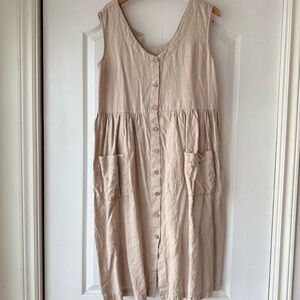 notPERFECTLINEN Beige mama maxi Dress
